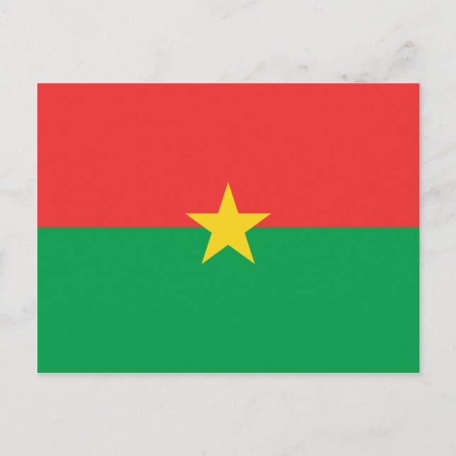 Carte postale Drapeau Burkina Faso (Devant)
