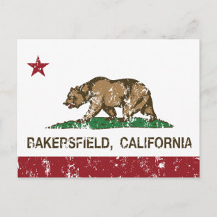 Carte Postale Drapeau californien Bakersfield