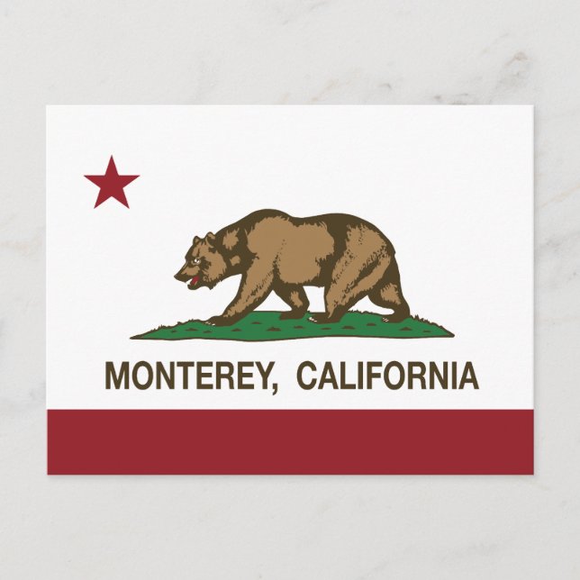 Carte Postale Drapeau californien Monterey (Devant)