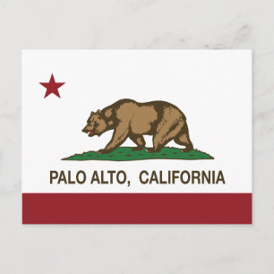 Carte Postale Drapeau californien Palo Alto