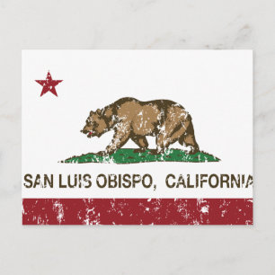Carte Postale Drapeau californien San Luis Obispo