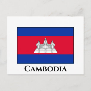 Carte Postale Drapeau cambodgien