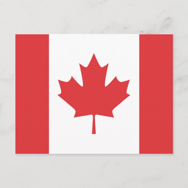 Carte Postale Drapeau canadien (Devant)