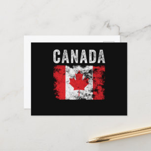 Carte Postale Drapeau canadien en détresse - Drapeau canadien