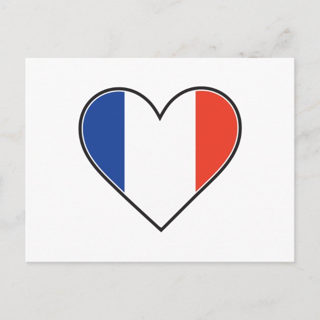 Carte Postale Drapeau cardiaque français (Devant)