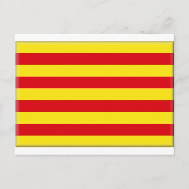 Carte Postale Drapeau Catalogne (Espagne) (Devant)