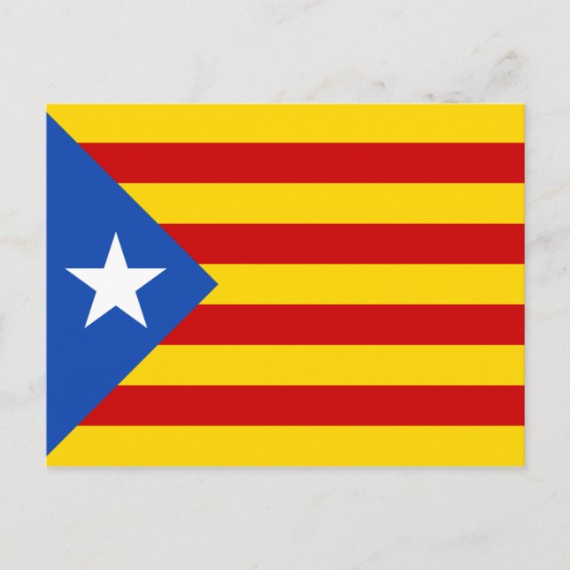 Carte Postale Drapeau Catalogne Estelada (Devant)