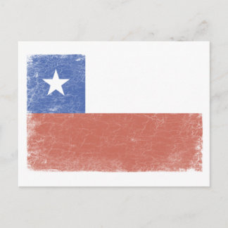 Carte Postale Drapeau chilien en détresse