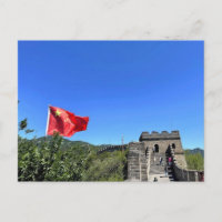 Drapeau chinois flottant sur un poste de tour de g