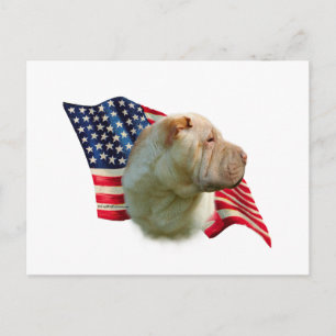 Carte Postale Drapeau chinois Shar-Pei