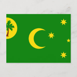 Carte Postale Drapeau Cocos (Keeling) Îles CC