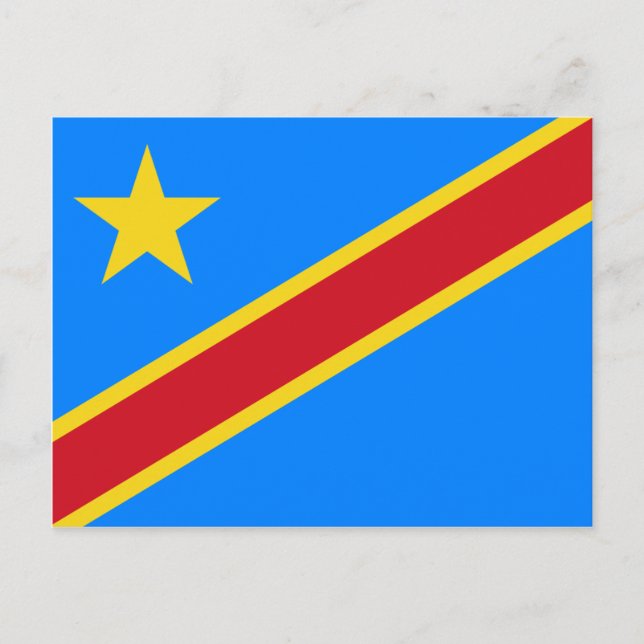 Carte Postale Drapeau Congo (Devant)