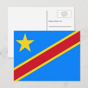Carte Postale Drapeau Congolais, Drapeau de la RD Congo