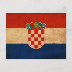 Carte Postale Drapeau Croatie
