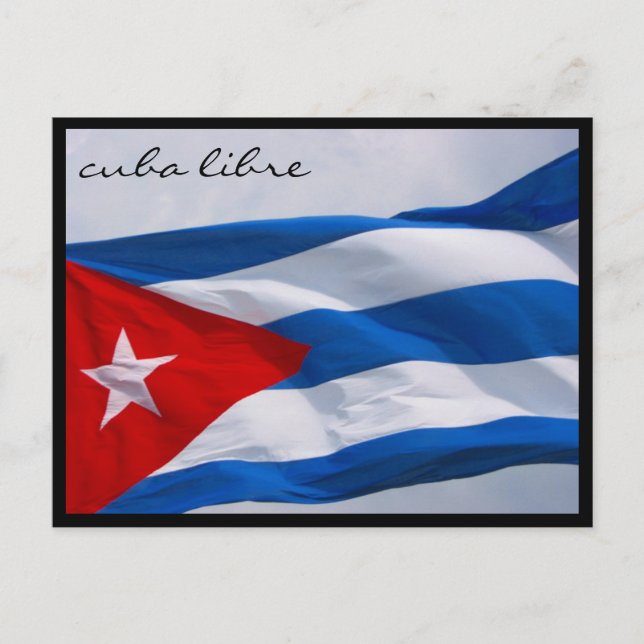 Carte Postale drapeau cuba libre (Devant)