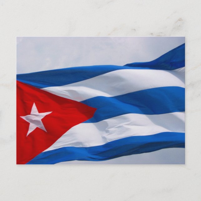 Carte Postale drapeau cubain (Devant)