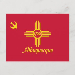 Carte Postale Drapeau d'Albuquerque (Nouveau-Mexique)