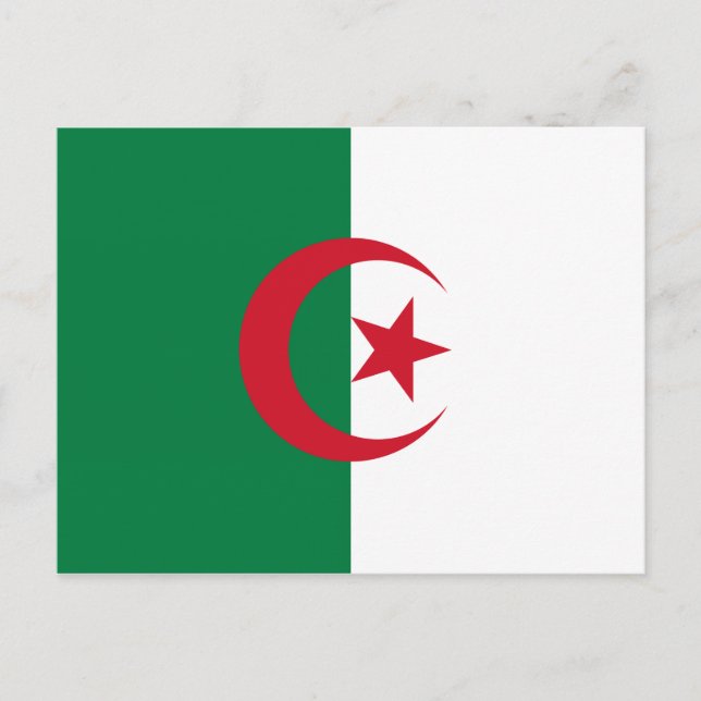 CARTE POSTALE DRAPEAU D'ALGÉRIE (Devant)