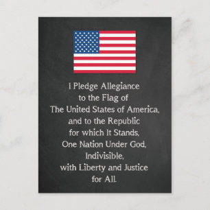 Carte Postale Drapeau d'allégeance des États-Unis
