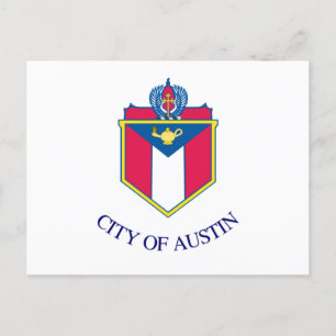 Carte Postale Drapeau d'Austin, Texas