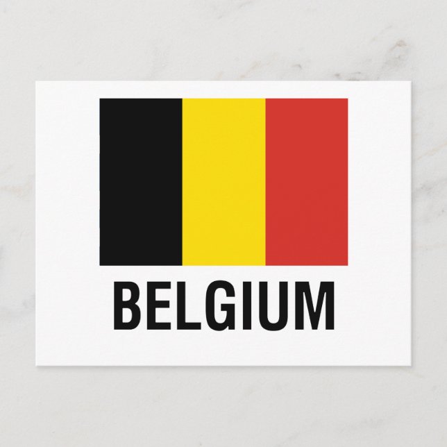 CARTE POSTALE DRAPEAU DE BELGIQUE (Devant)