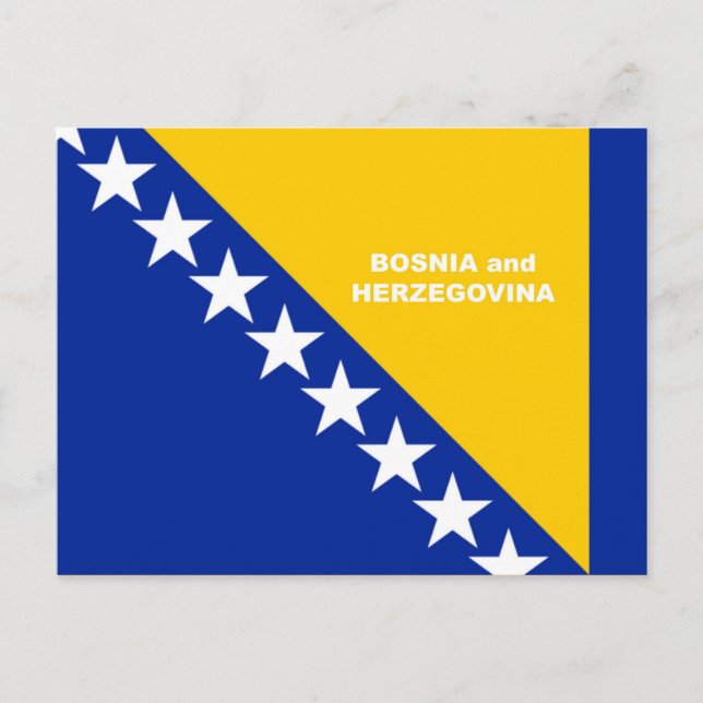 Carte Postale Drapeau de Bosnie-Herzégovine conception personnal (Devant)