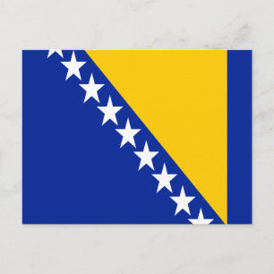 Carte Postale Drapeau de Bosnie-Herzégovine patriotique