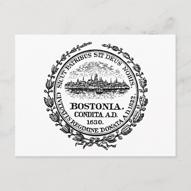 Carte Postale Drapeau de Boston (Devant)