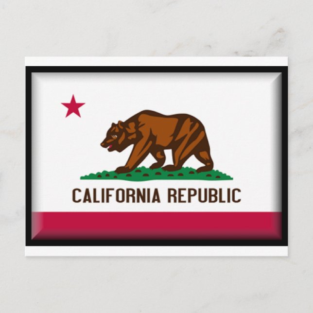 Carte Postale Drapeau de Californie (Devant)