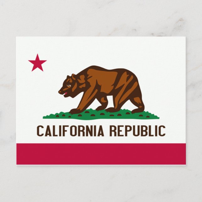 Carte Postale Drapeau de Californie (Devant)