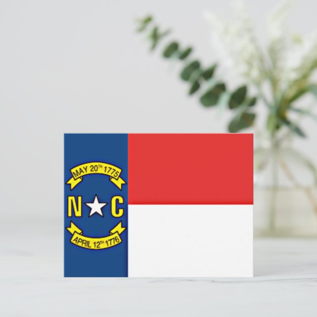 Carte Postale Drapeau de Caroline du Nord (Debout devant)