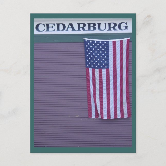 Carte Postale Drapeau de Cedarburg (Devant)