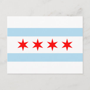 Carte Postale Drapeau de Chicago