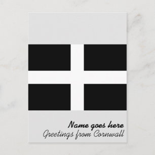 Carte Postale Drapeau de Cornouailles (Cornwall) (Comté d'Anglet