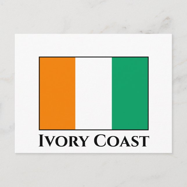 Carte Postale Drapeau de Côte d'Ivoire (Devant)