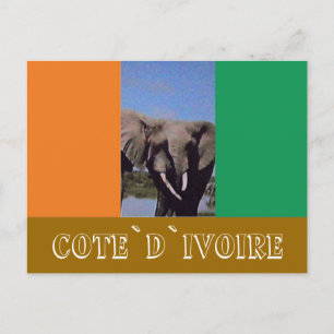 Carte Postale Drapeau de Côte d'Ivoire