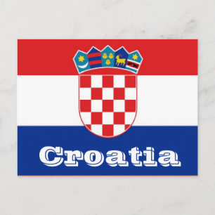 Carte Postale Drapeau de Croatie