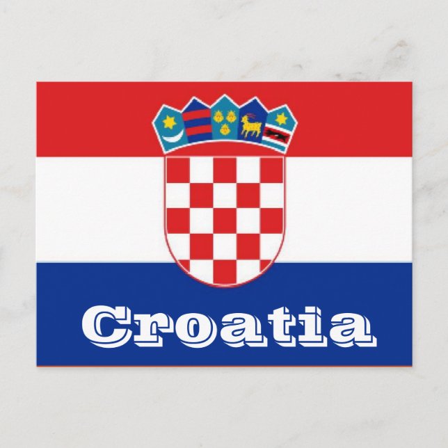 Carte Postale Drapeau de Croatie (Devant)