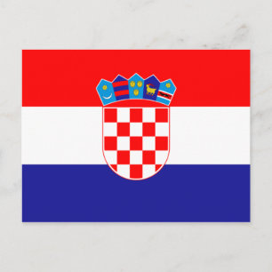 Carte Postale Drapeau de Croatie