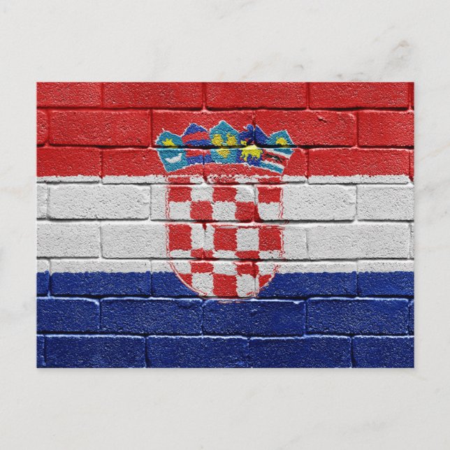 Carte Postale Drapeau de Croatie (Devant)