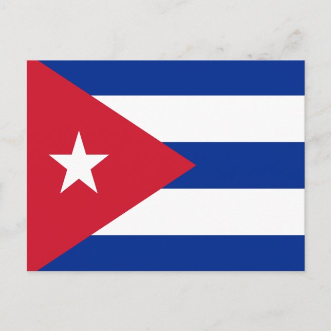 Carte Postale Drapeau de Cuba (Devant)