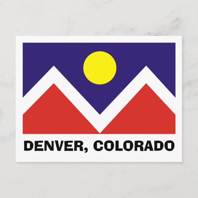 Carte Postale Drapeau de Denver, le Colorado (Devant)