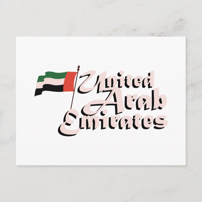 Carte Postale Drapeau de Dubaï Émirats arabes unis (Devant)