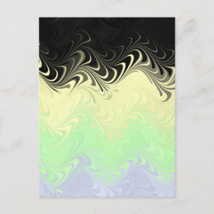 Carte Postale Drapeau de fierté Cassgenre Abstrait Marbré Ondulé