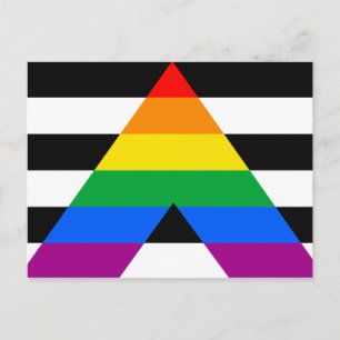 Carte Postale Drapeau de fierté d'allié