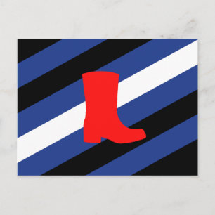 Carte Postale Drapeau de fierté de bottes