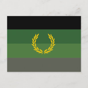 Carte Postale Drapeau de fierté de l'uniforme militaire