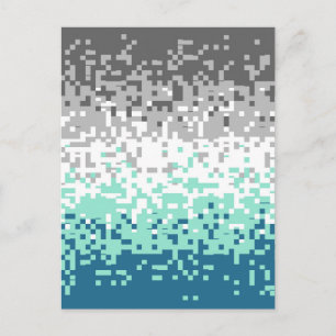 Carte Postale Drapeau de fierté frayromantique abstrait pixelisé