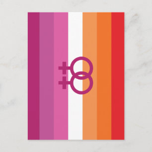 Carte Postale Drapeau de fierté lesbienne WLW