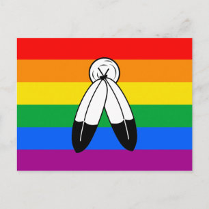 Carte Postale Drapeau de fierté LGBTQ+ Two-Spirit